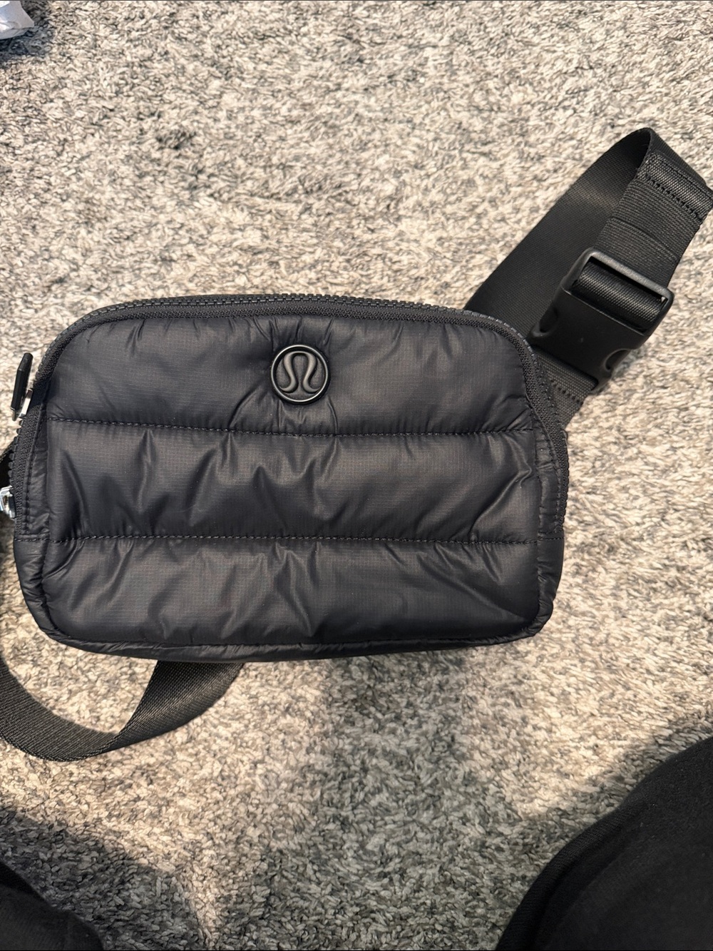 lululemon athletica Black Quilted Waist Pack